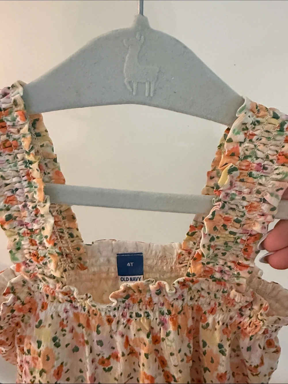 Worn Once! ✨ Girls Floral Sundress - Orange Multi • 4T